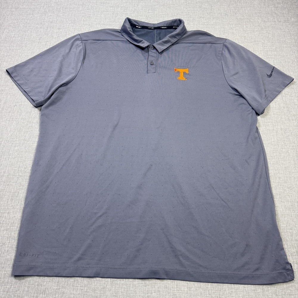 Nike Tennessee Volunteers Polo Shirt Mens XL Blue Dri-FIT Golf NCAA Performance
